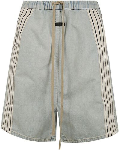 Fear Of God Denim Stripe Shorts - Grey