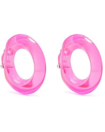 Monies Earrings Flots: Polyester - Pink