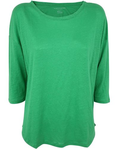 Majestic Linen Knitwear Sweater - Green