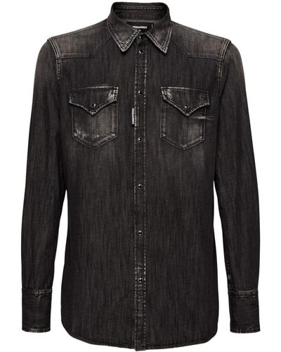DSquared² Classic Western Shirt Clothing - Black