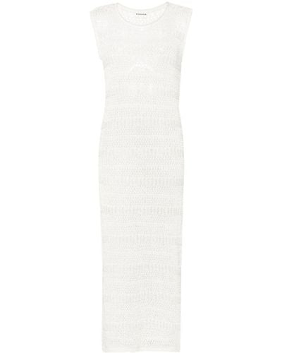 P.A.R.O.S.H. Long Cotton Net Dress - White