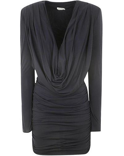 Magda Butrym Long Sleeve Mini Dress Clothing - Black