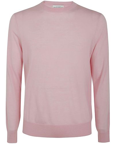 Ballantyne Round Neck Pullover - Pink