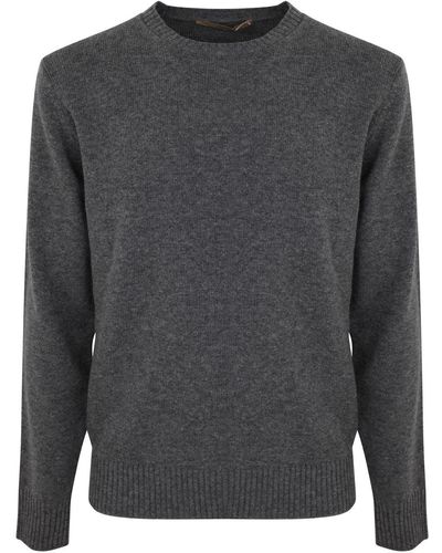 Nuur Long Sleeves Crew Neck Sweater - Gray