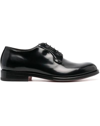 Santoni Laced Shoes: Guillem - Black