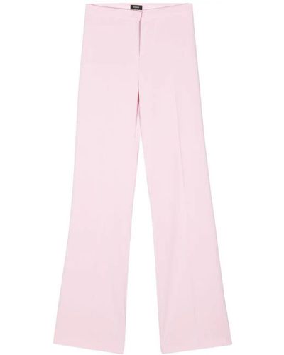 Pinko Crepe High-Waist Flared Trousers - Pink