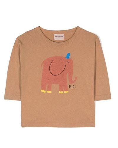 Bobo Choses The Elephant Long Sleeve T-Shirt - Natural