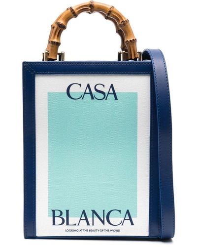 Casablancabrand Mini House Tote Bags - Blue