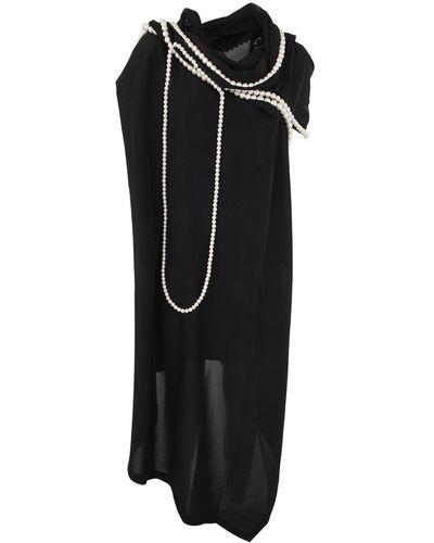 Junya Watanabe Midi Dress: Polyester - Black