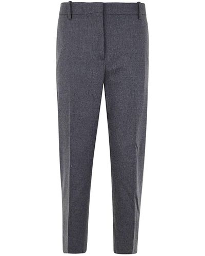 Marni Cropped Pleat Detailed Trousers - Blue