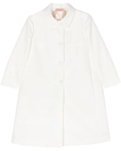 N°21 Woven Coat - White