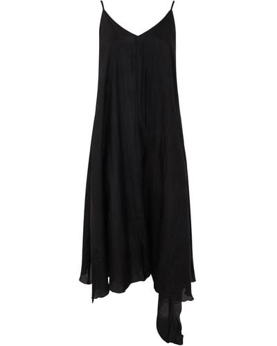 BIANCO LEVRIN Midi Silk Dress - Black