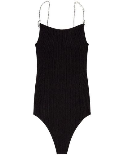 DIESEL M-virgee Ribbed Bodysuit - Black