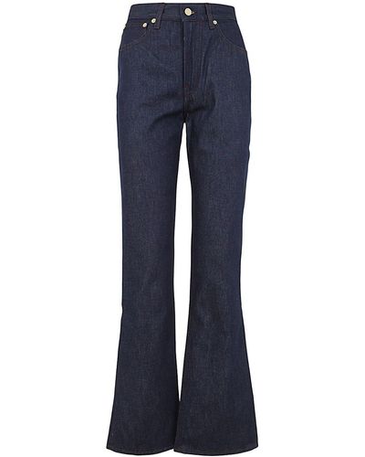 Jacquemus Straight Leg Organic Cotton Jeans - Blue