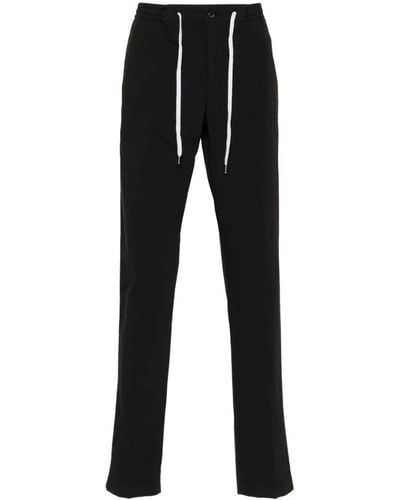 PT01 Double Dye Stretch Light Popeline Soft Jogging One Pleats Trousers - Black