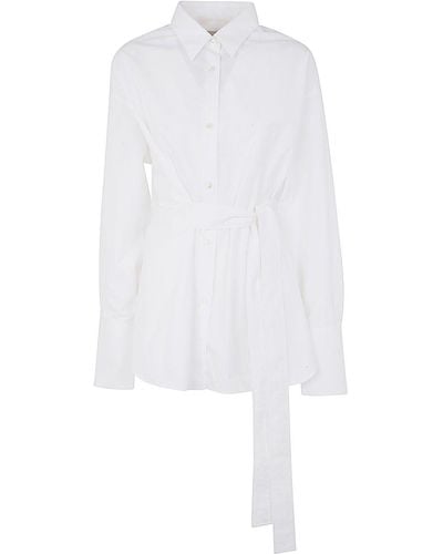 Studio Nicholson Tie-waisted Shirt - White