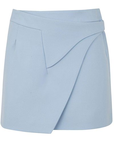 Wardrobe NYC Wrap Skirt Mini - Blue