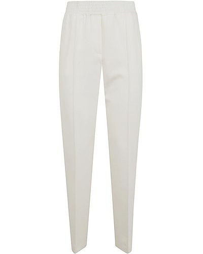 Liviana Conti Elastic Waist Trousers - White