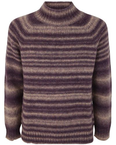 Lardini Intarsia-knit Jumper - Purple