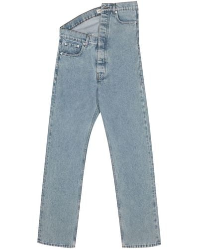 Y. Project Asymmetric Organic-Cotton Jeans - Blue