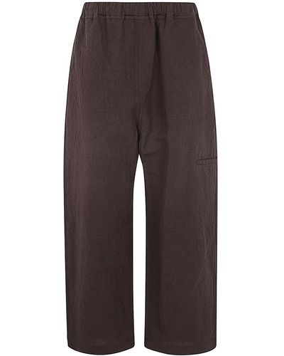 Sofie D'Hoore Wide Trousers With Elastic Waist - Brown