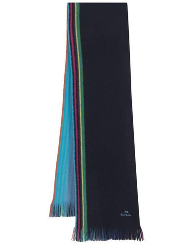 PS by Paul Smith Scarf Reversible Stripes - Blue