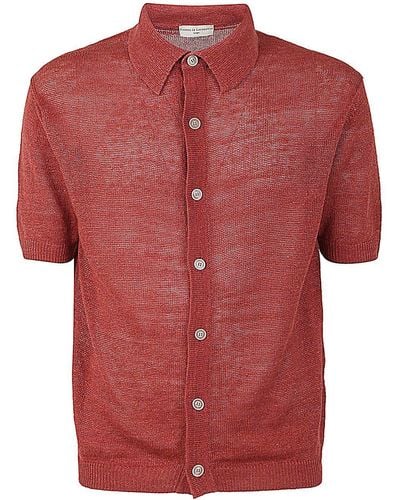 FILIPPO DE LAURENTIIS Linen Shirt - Red
