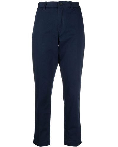 Polo Ralph Lauren High-waisted Slim-fit Trousers - Blue