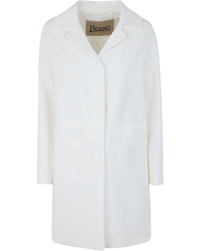 Herno Audrey Coat Slits Detail Clothing - White