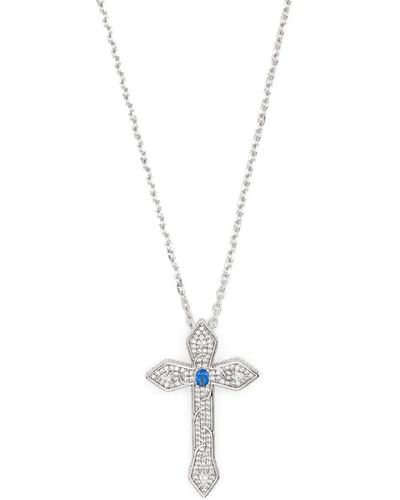 DARKAI Gothic Cross Necklace - White