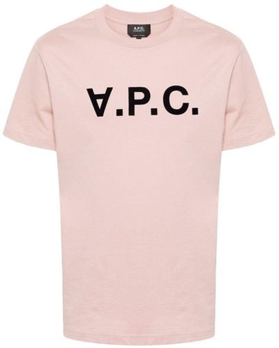 A.P.C. Standard Big Vpc T-Shirt - Pink