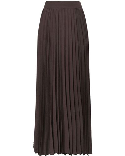 P.A.R.O.S.H. Long Pleated Skirt - Brown