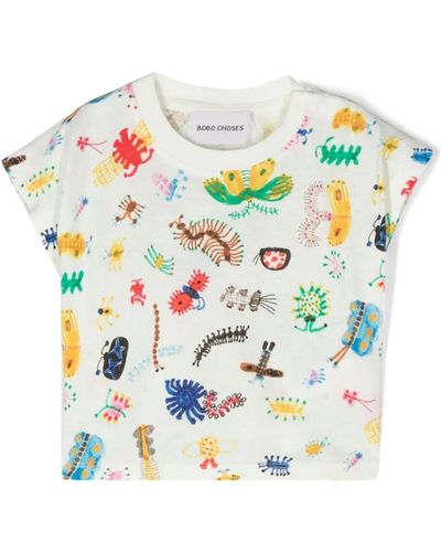 Bobo Choses Baby Funny Insect All Over T-Shirt - White