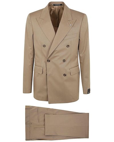 Tagliatore Double Breasted Suit - Natural