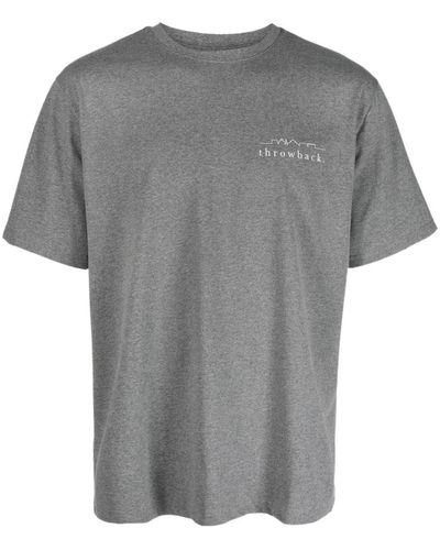 Throwback. Logo T Shirt - Grey
