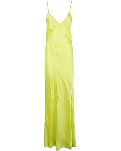 Pierre Louis Mascia Silk Slip Dress - Green