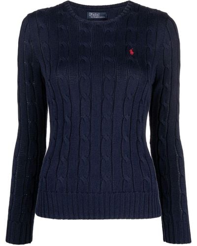 Polo Ralph Lauren Polo Pony Cable-knit Sweater - Blue