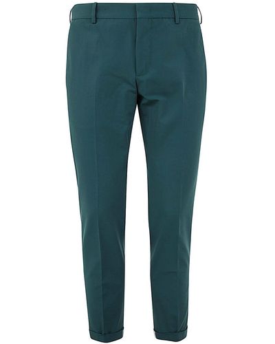 PT01 Flat Front Trousers With Ergonomic Pockets - Green