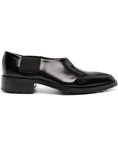Jil Sander Pointed-toe Leather Loafers - Black