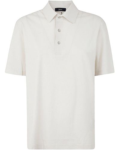 Herno Crepe Polo Clothing - White