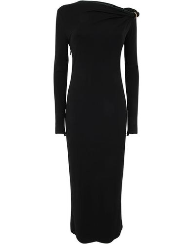 Versace Long Viscose Dress - Black