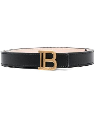 Balmain B-Belt Leather Belt - Black