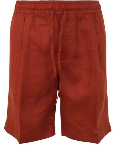 Michael Coal Linen Shorts - Red