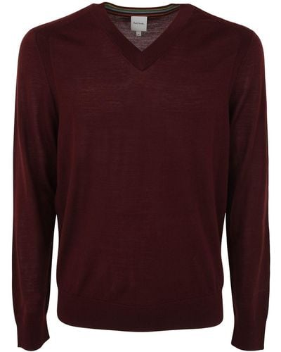 Paul Smith Sweater V Neck - Purple