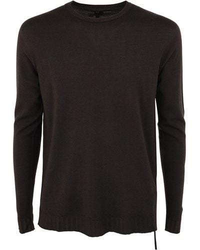 MD75 Wool Round Neck Pullover - Black