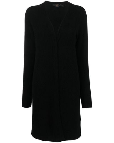 Seventy Open-front Long-sleeve Cardi-coat - Black