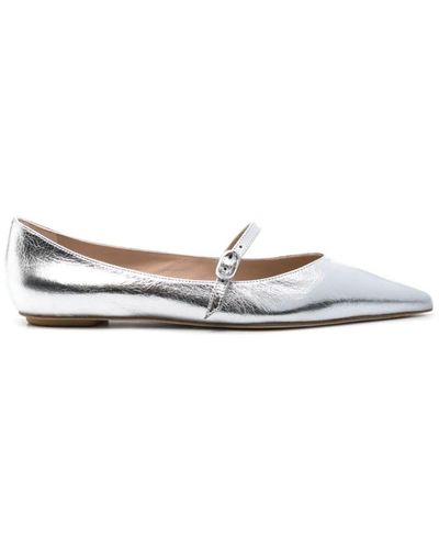 Stuart Weitzman Emilia Mary Jane Flat - White