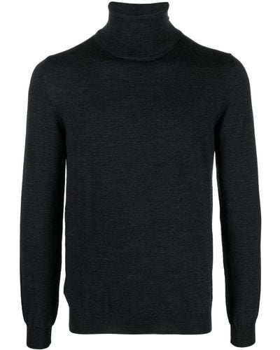 Zanone Turtle Neck Sweater - Black