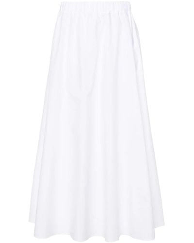 P.A.R.O.S.H. Long Skirt With Elastic Band - White