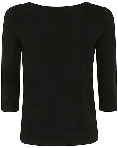 Liviana Conti 3/4 Sleeves T-shirt - Black